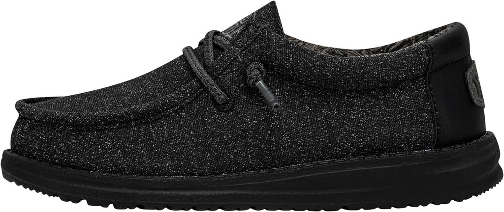 Hey Dude Boy's Shoes Wally Youth Basic Black, 12