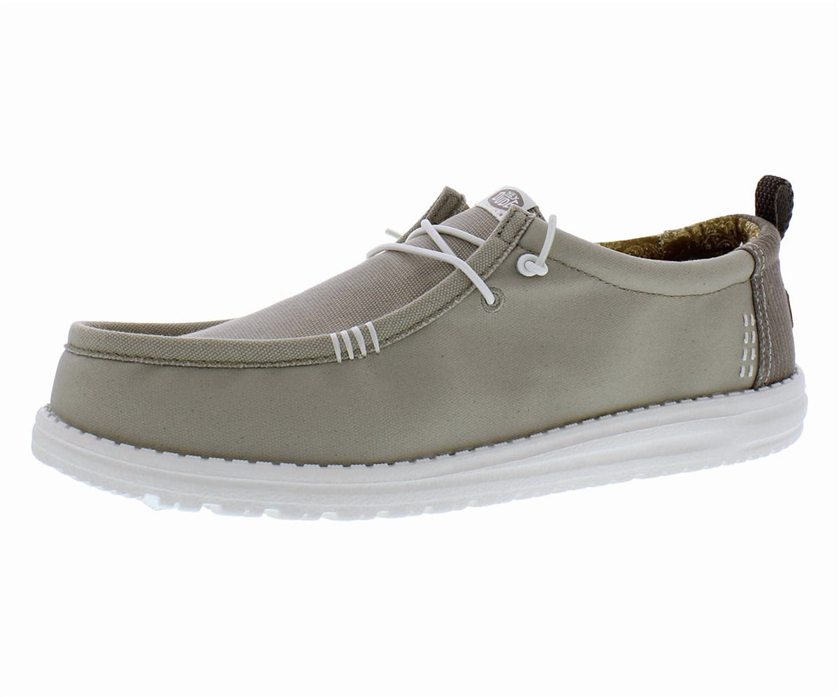 Hey Dude Wally Hickory Denim Mens Shoes Size 13, Color: Taupe