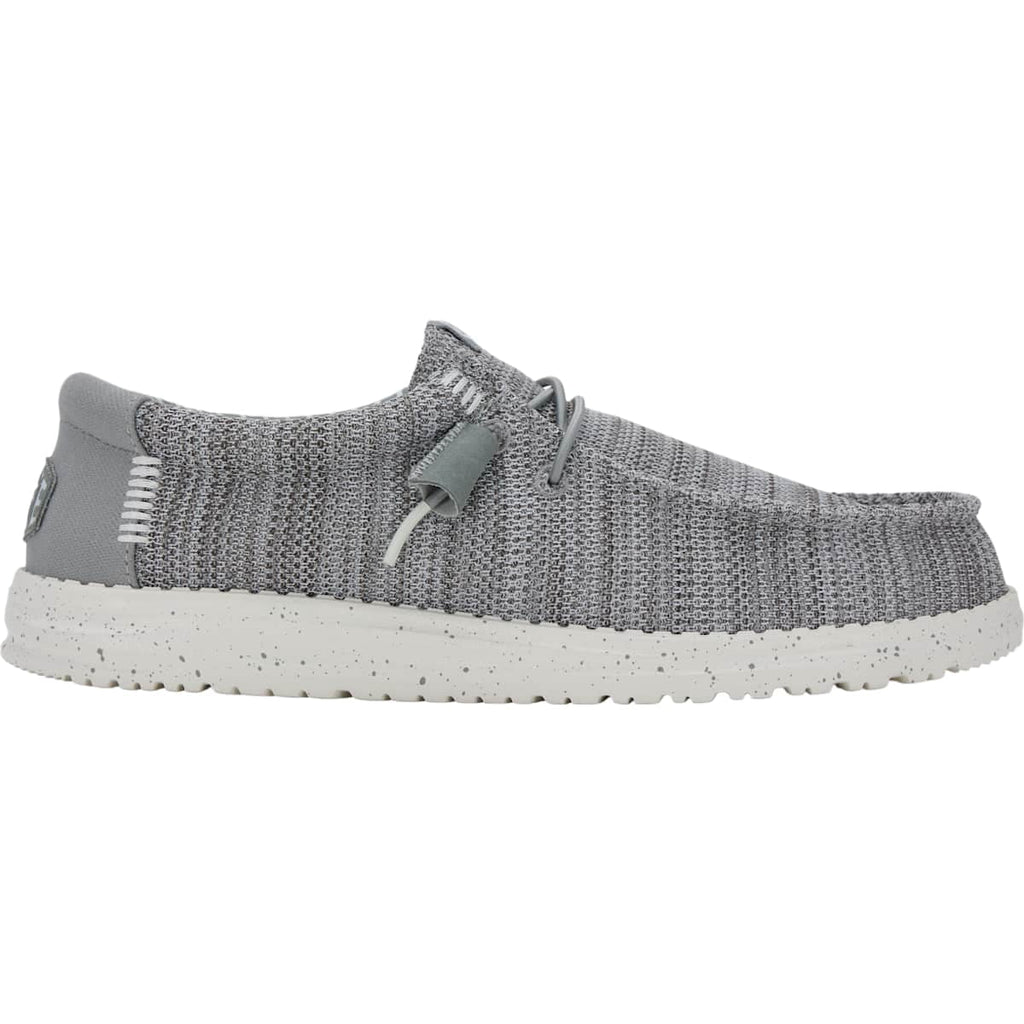HEYDUDE Men Wally Stretch Sox Wide, Gray, 12