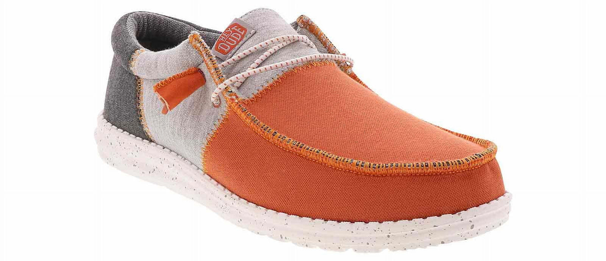 Heydude Wally Tri Varsity Orange Casual Shoe | 40170-810