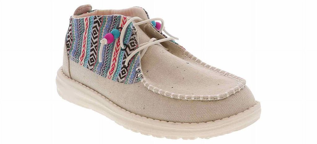 Heydude Wendy Mid Boho Mix Casual Shoe | 40751-1MX White