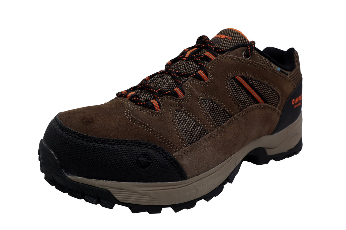 Hi-Tec Men's Ridge Low Wp Brown Ankle-High Leather Hiking Shoe - 9M