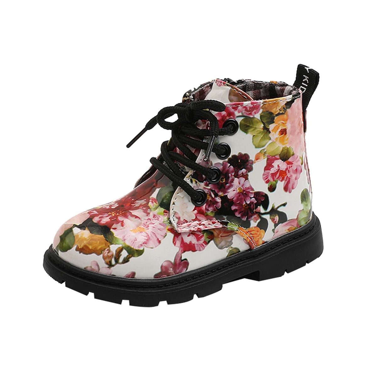 Kids' $10 Under Boys And Girls Lace Up Casual Outdoor Floral Hiking Ankle Boots(Toddler/Little Kids) Save Big