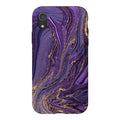 Purple & Gold Marble Tough Case for iPhone XR