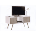 Retro Style Entertainment Unit-White-Grey