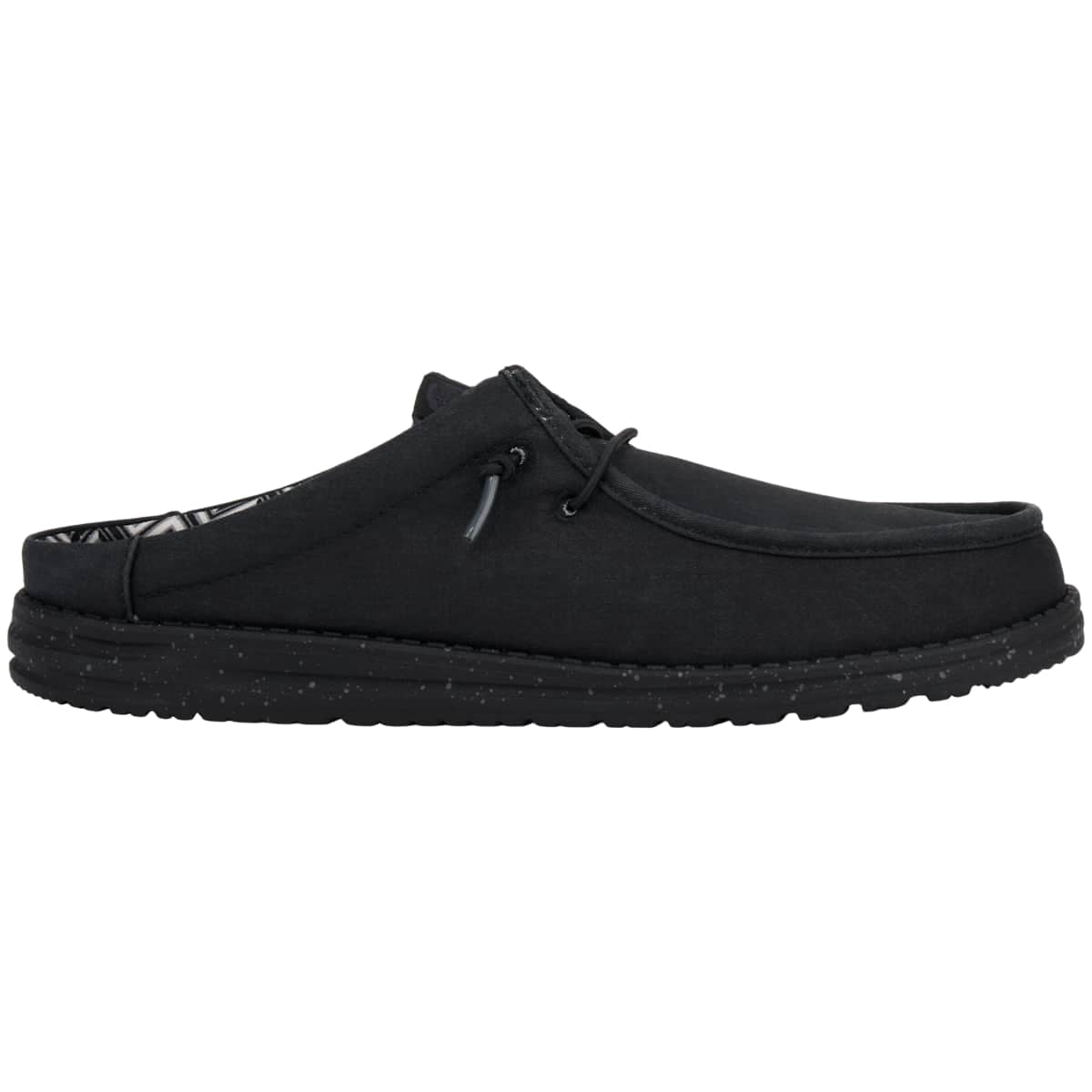 HEYDUDE Wally Slip Stretch Canvas, Black, 11