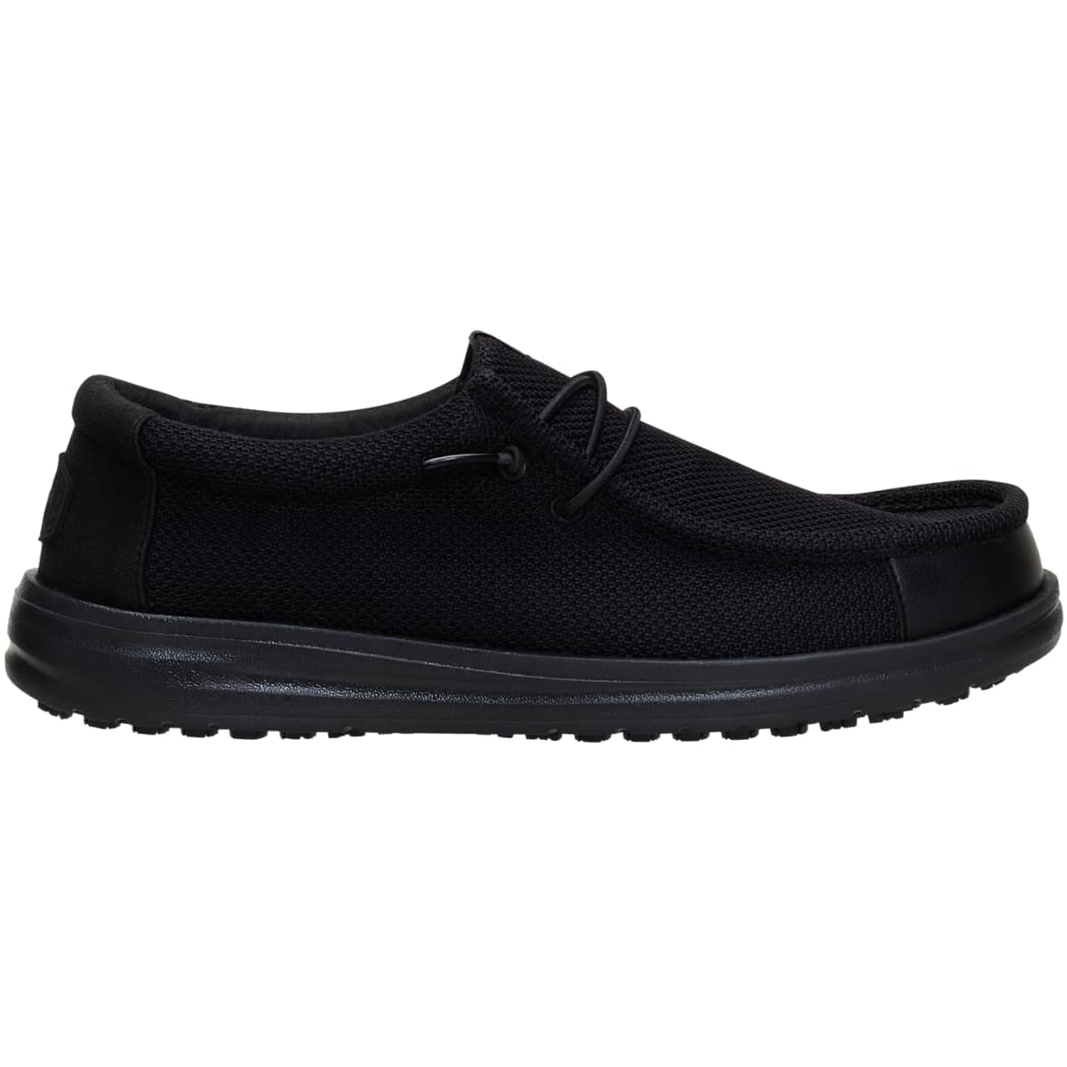 HEYDUDE Men Wally Work CE Slip Resistant, Black Mesh, 13