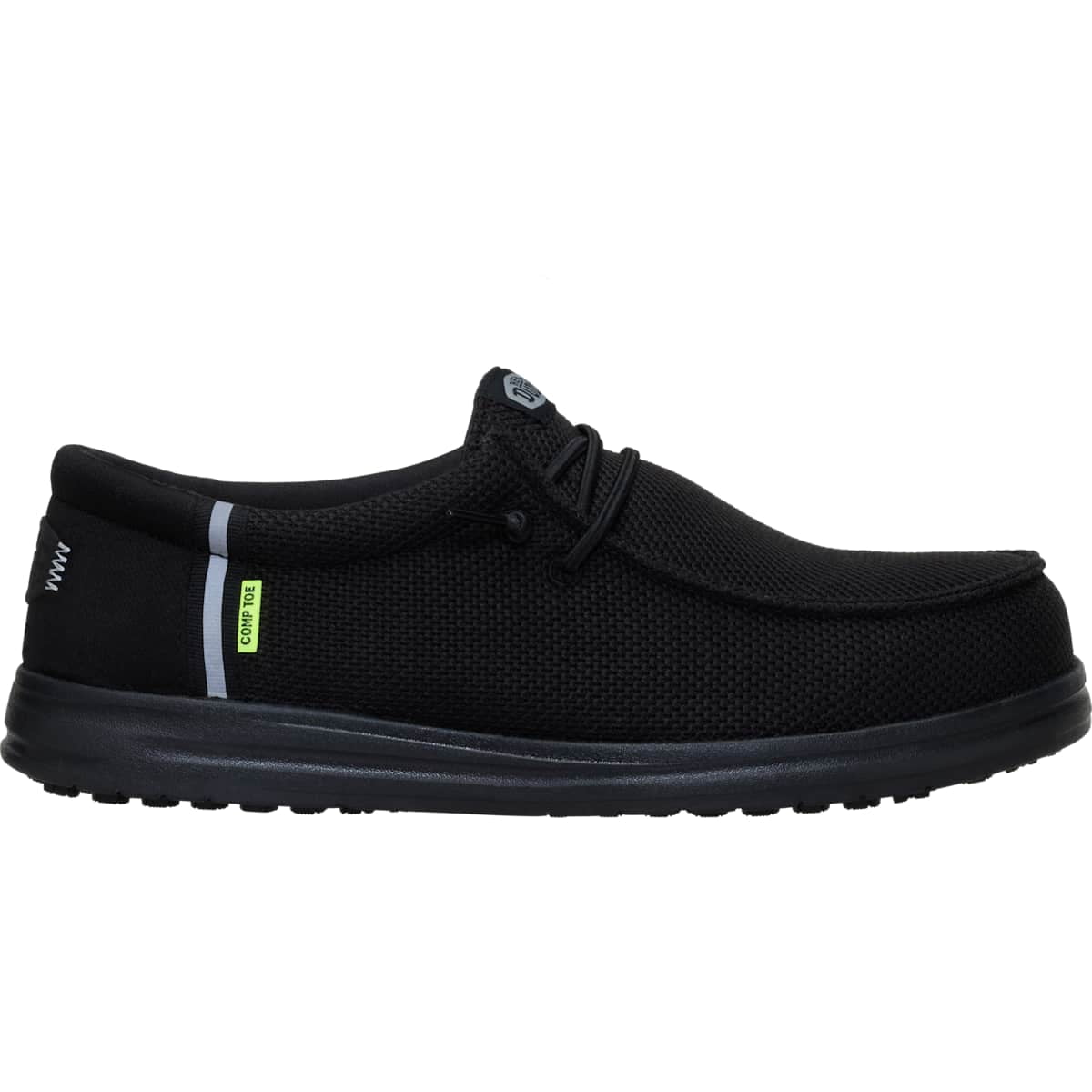 HEYDUDE Men Wally Work Comp Toe, Black, 15