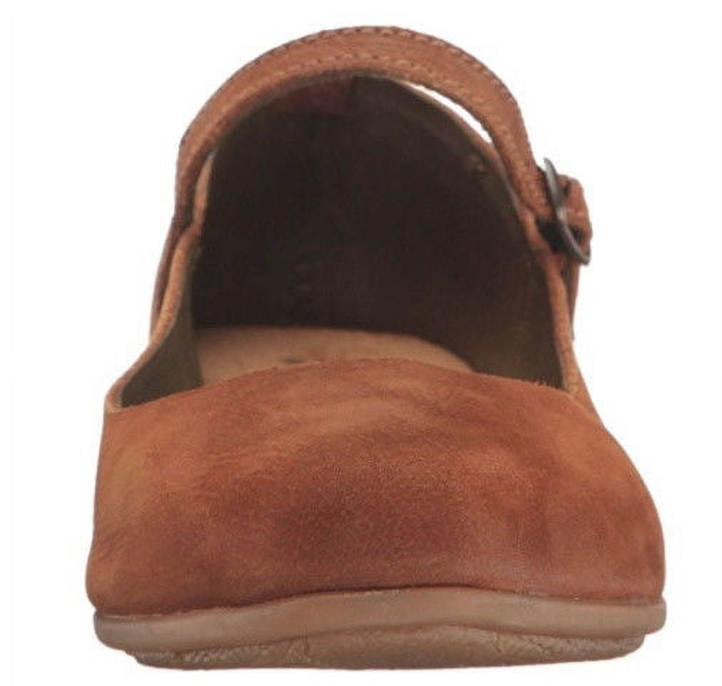 El Naturalista Women's Stella ND58 Mary Jane Flat Wood Brown Leather 36 EU 6 US