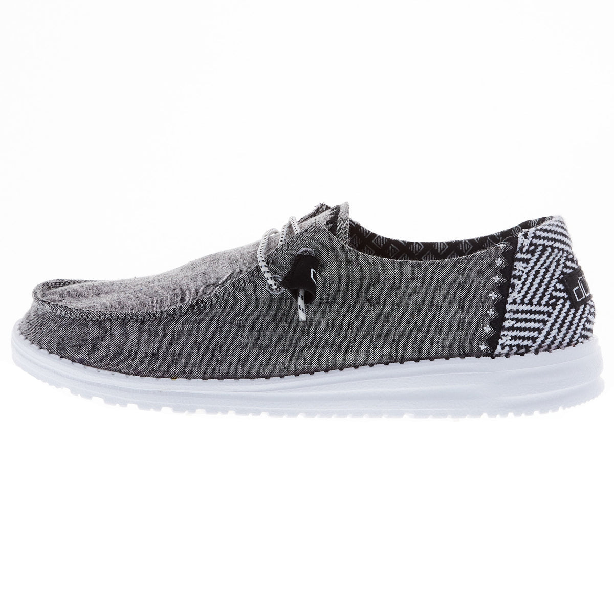 Hey Dude Womens Wendy Woven Onyx Casual 10 M Grey