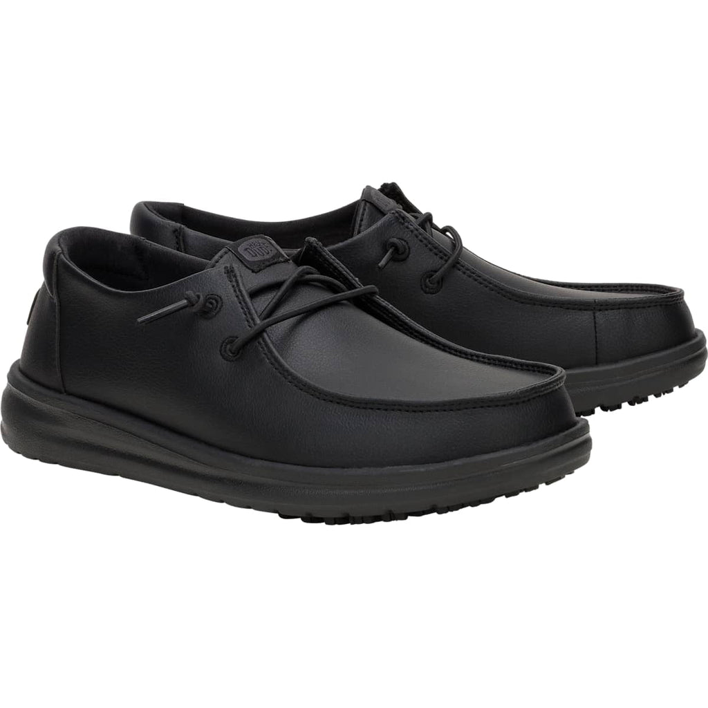 HEYDUDE Women Wendy Work CE Slip Resistant, Black, 8