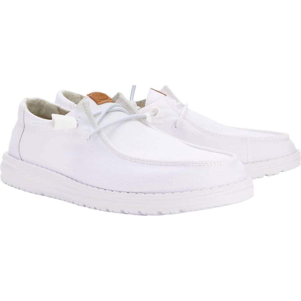 HEYDUDE Women Wendy Stretch Canvas, White, 9