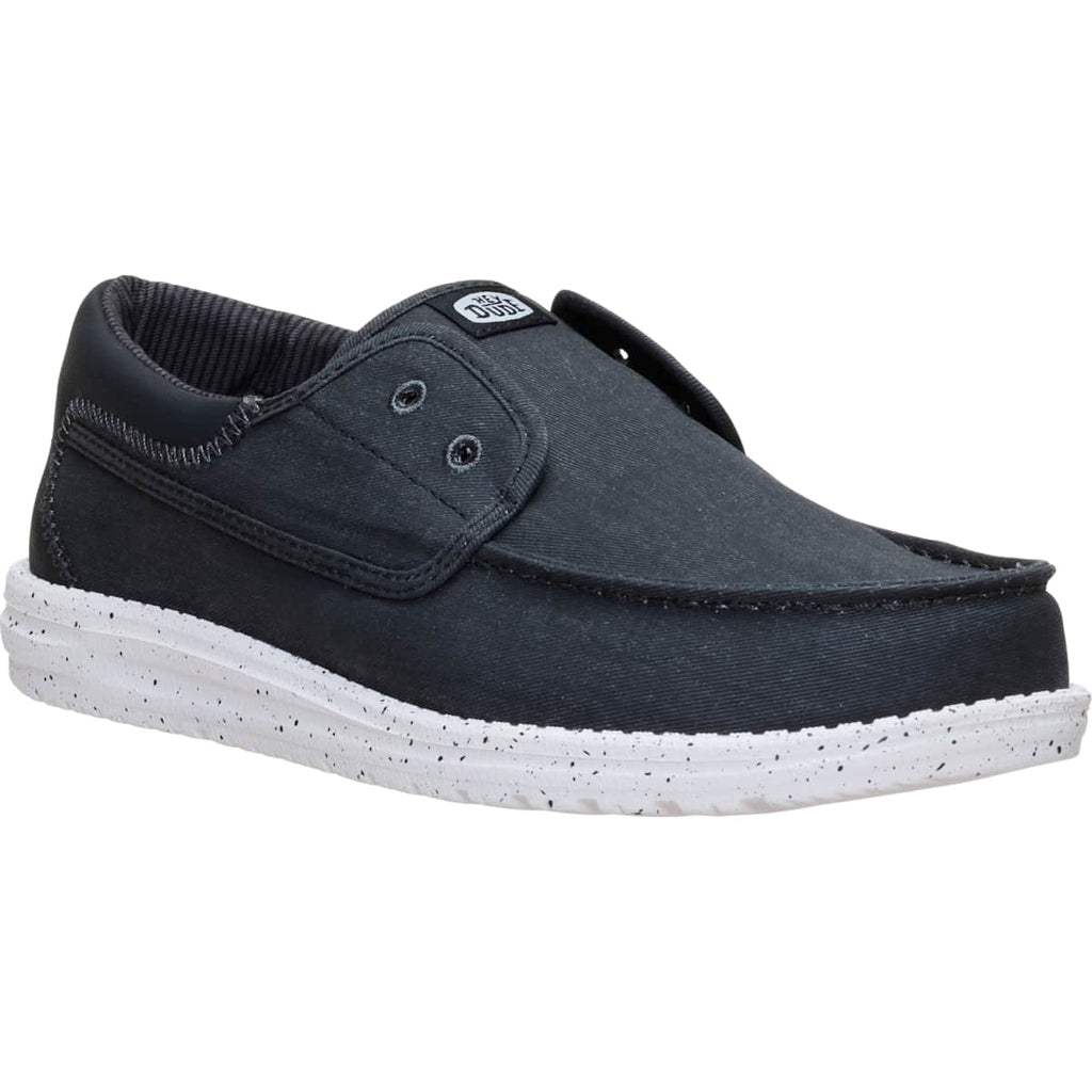 HEYDUDE Men Wally Cru Stretch Canvas, Ensign Blue, 10