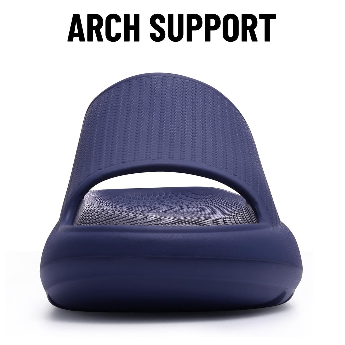 Litfun Cloud Slide Sandals for Women Men Summer Shower Shoes Soft Pillow Slippers Arch Support Beach Slides, Black