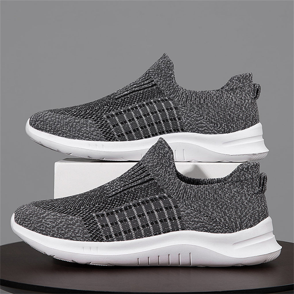 Yindaity Mens Sneakers Works Men’s Knit Slip-On Sneakers Grey,10
