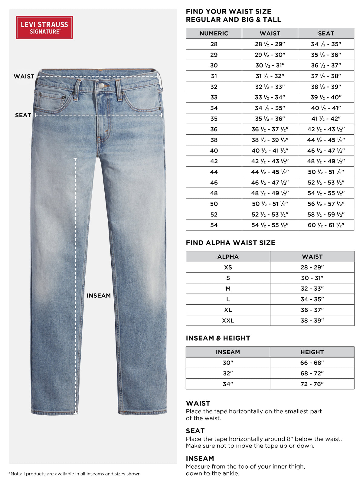 Levi Strauss Signature Men's and Big and Tall Bootcut Jeans