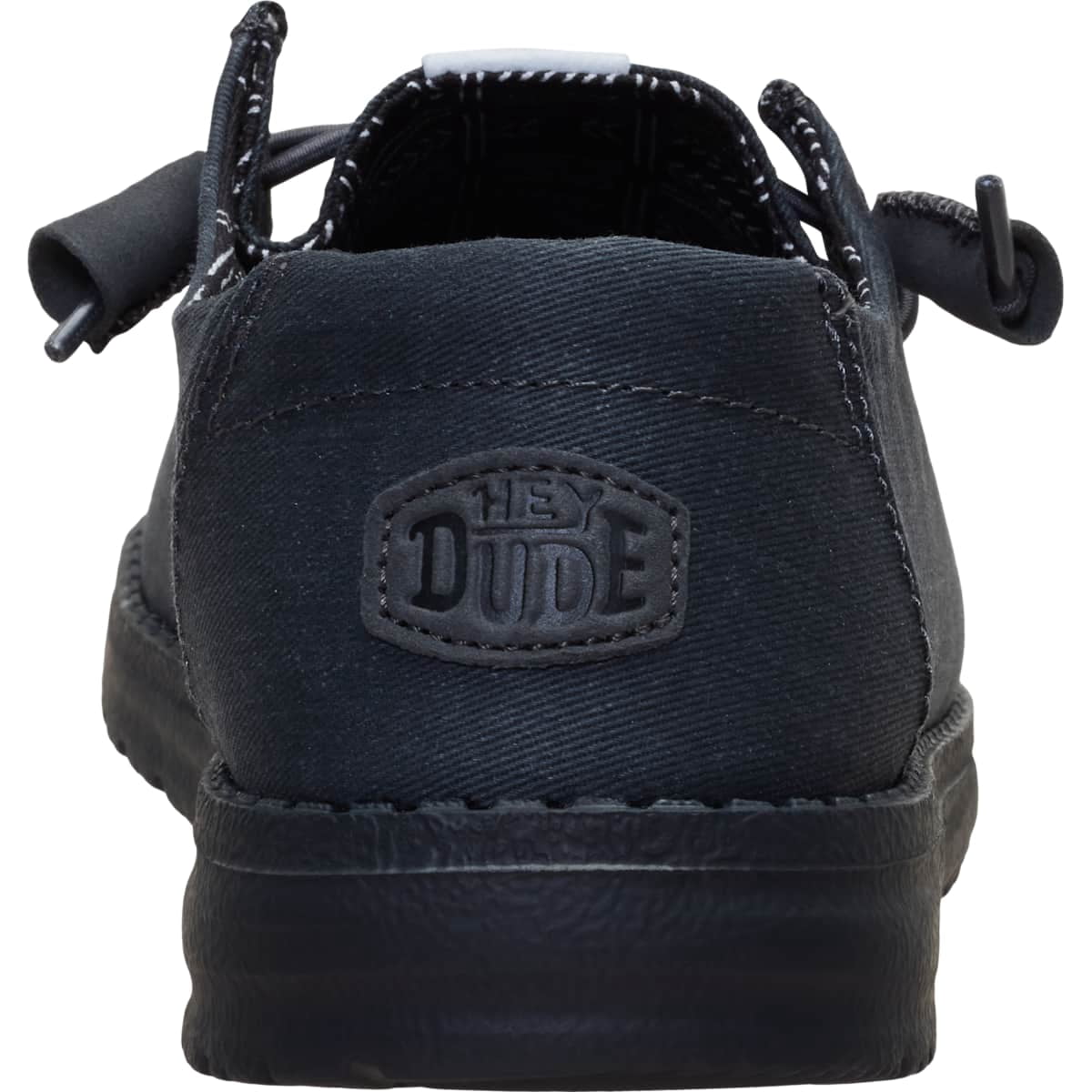 HEYDUDE Women Wendy Stretch Canvas Wide, Black, 8