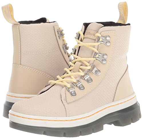 Dr. Martens Women's Combs W Fashion Boot, Vintage Taupe Poly Twill, 9