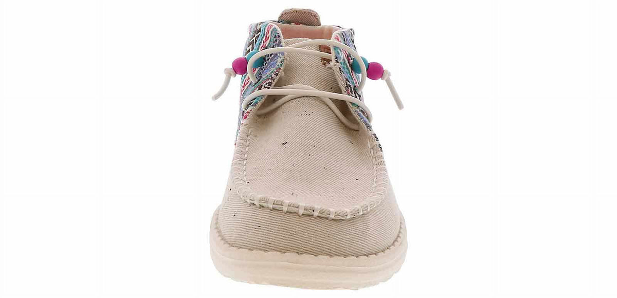 Heydude Wendy Mid Boho Mix Casual Shoe | 40751-1MX White