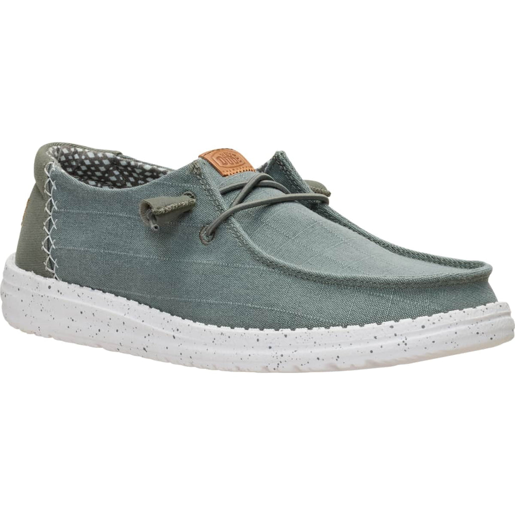 HEYDUDE Women Wendy Chambray Grid, Pale Pink, 11