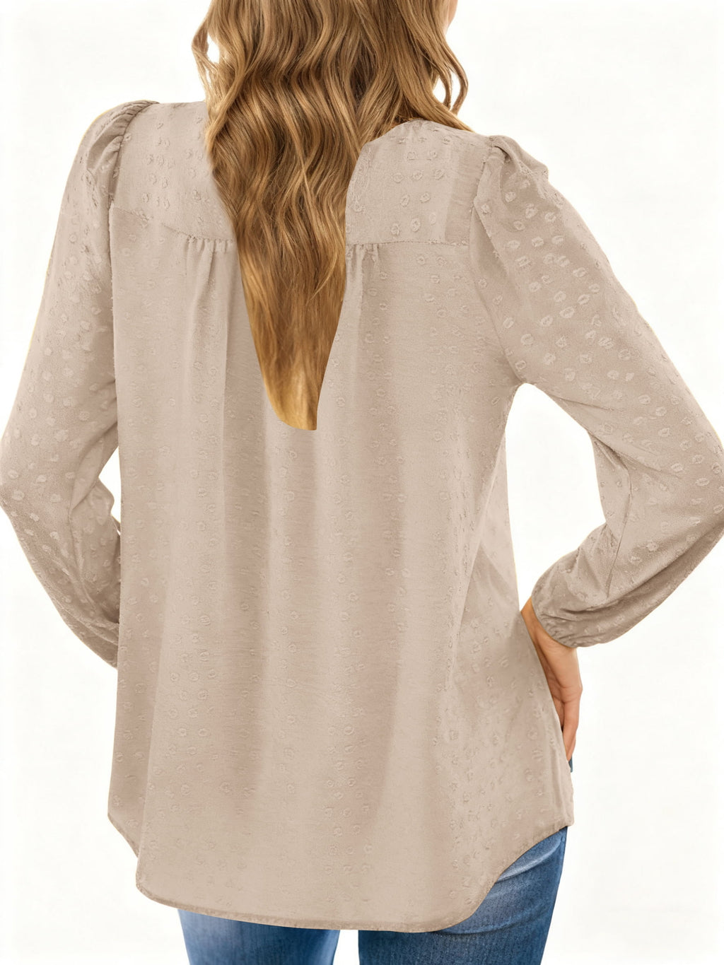 UVN Fall Shirts for Women Long Sleeve Blouses Ladies Crewneck Lace Crochet Tops Dressy Chiffon Blouses