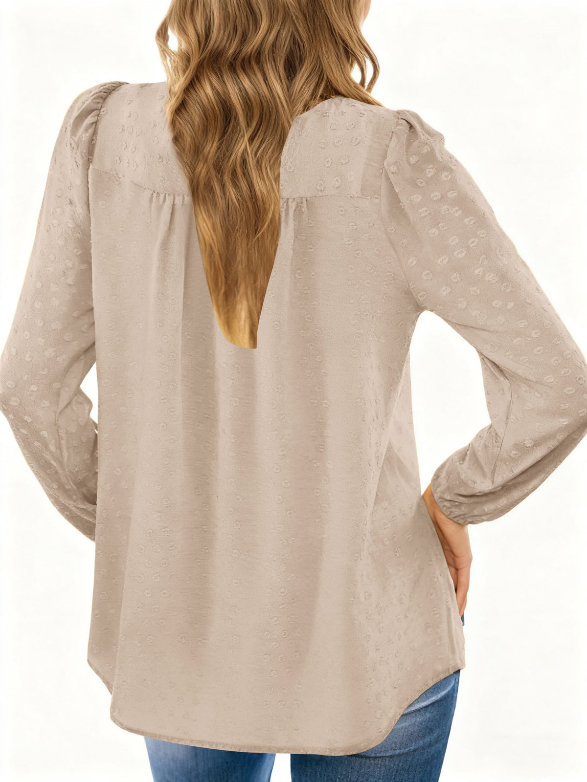 UVN Fall Shirts for Women Long Sleeve Blouses Ladies Crewneck Lace Crochet Tops Dressy Chiffon Blouses