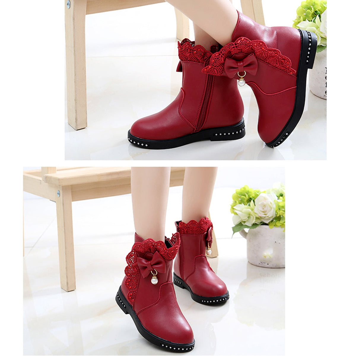 Boots Gift for Girls Boys Girls Side Zipper Ankle Boots(Toddler/Little Kid) Save Big
