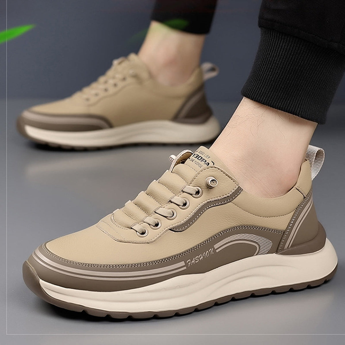 EaseDay Men's Walking Shoes Casual Sneakers Lightweight Breathable Lace Up Shoes for Men Comfortable Everyday Running Travel Beach and Outdoor Wear