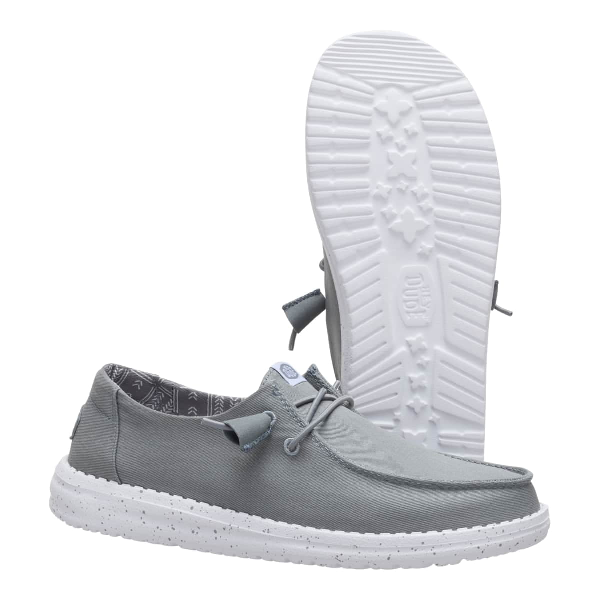 HEYDUDE Women Wendy Stretch Canvas, White, 12