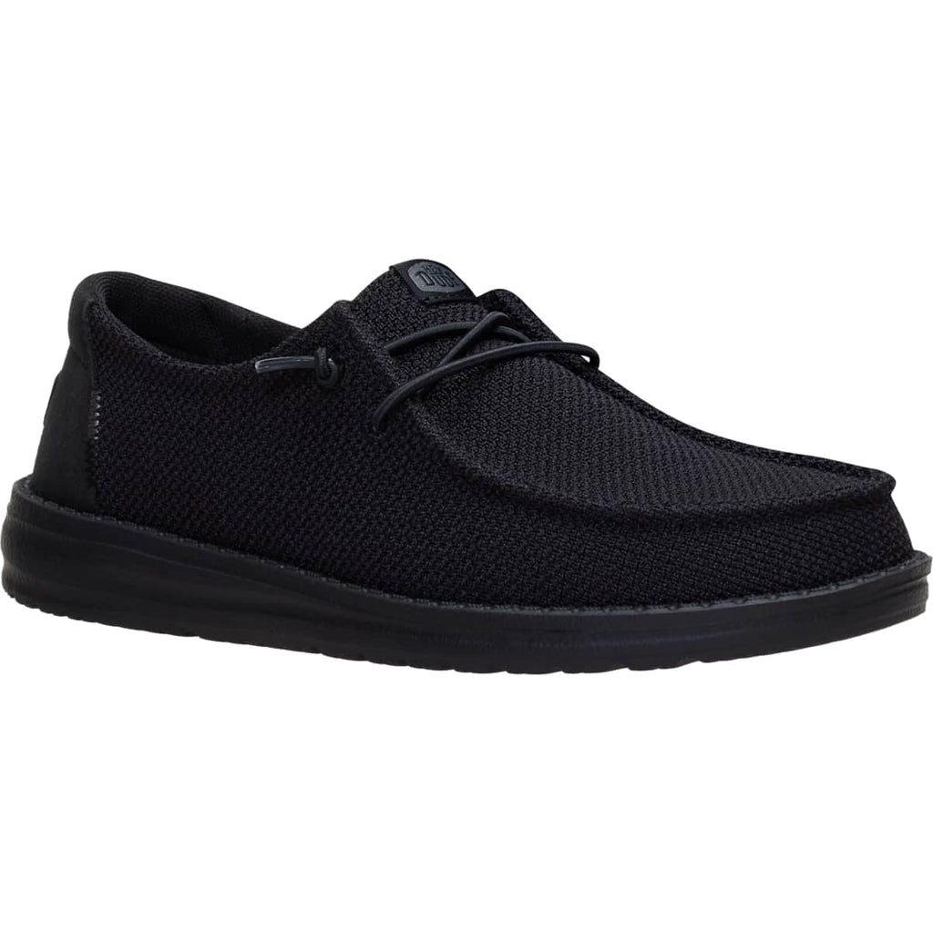 HEYDUDE Women Wendy Mesh Black Mono, Black Mono