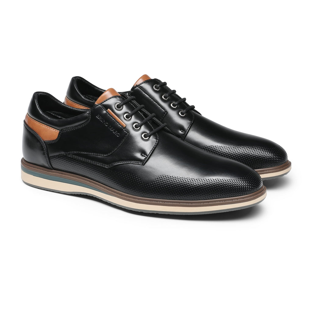 Bruno Marc Mens Casual Shoes Round Toe Classic Lace-up Oxford Shoes Dress Shoes LG19009M BROWN Size 8.5