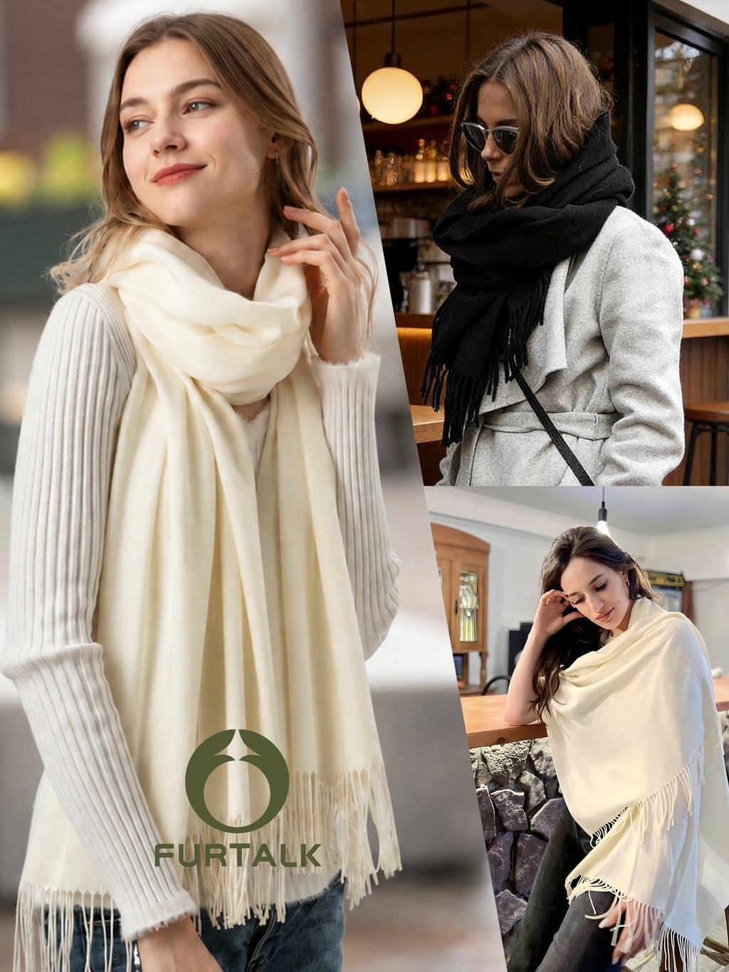 FURTALK Pashmina Shawl Wraps for Women Evening Dresses Blanket Scarves Fashion Scarf Wedding Gifts