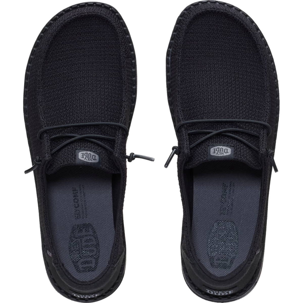HEYDUDE Women Wendy Mesh Black Mono, Black Mono