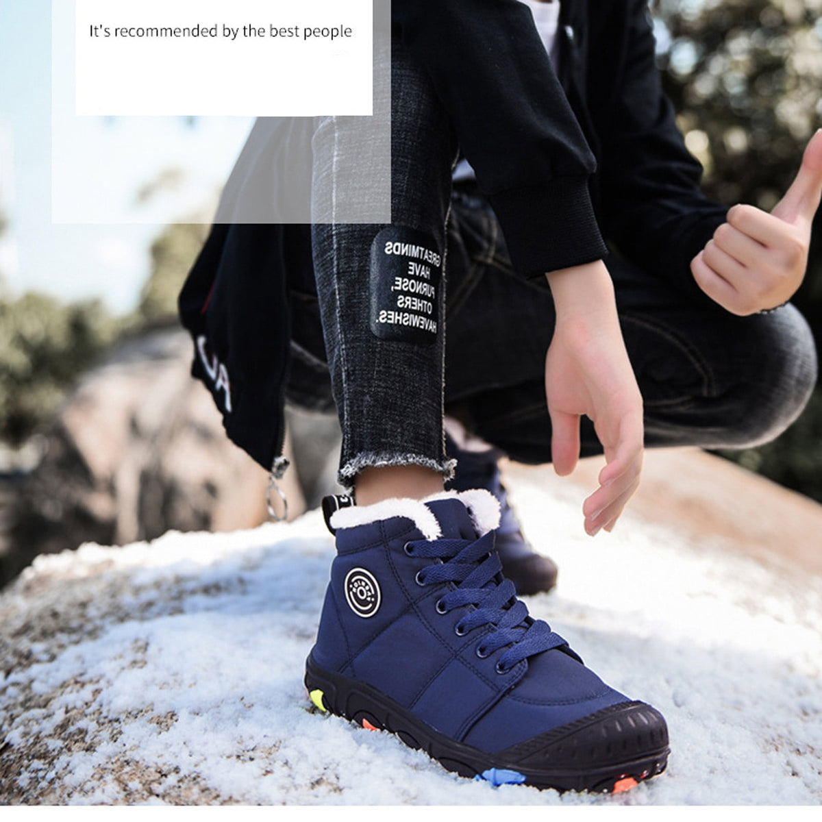 Girls' Boots Kids Snow Boots Water Resistant Warm Inside Boys Girls Hiking Boots Cold Weather Non Slip Winter Boot Save Big
