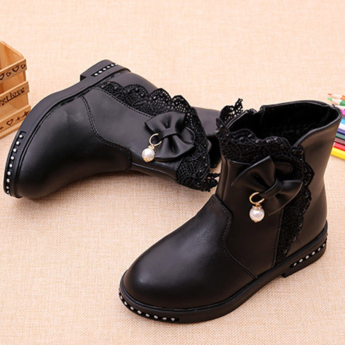 Boots Gift for Girls Boys Girls Side Zipper Ankle Boots(Toddler/Little Kid) Save Big