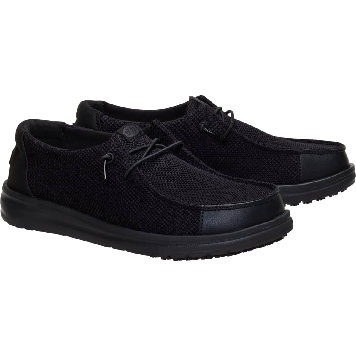 HEYDUDE Women Wendy Work CE Slip Resistant, Black, 8