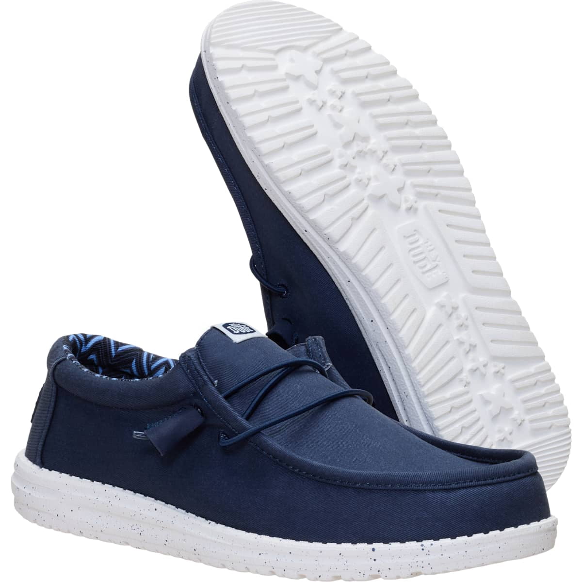 HEYDUDE Men Wally Stretch Canvas, Navy, 7