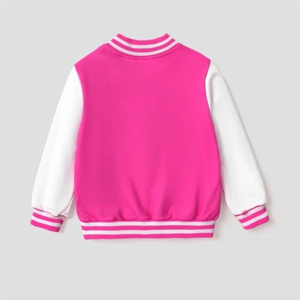 Disney Girls Bomber Jacket Minnie Mouse Colorblock Varsity Lightweight Sweatshirts Gift Fall Spring Sizes 3-10