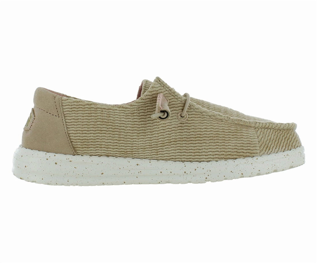 Hey Dude Wendy Wave Corduroy Womens Shoes Size 10, Color: Taupe