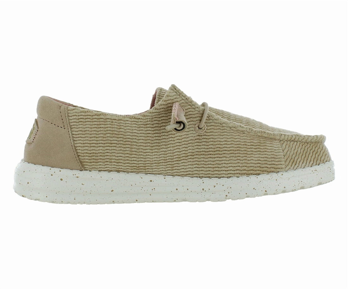 Hey Dude Wendy Wave Corduroy Womens Shoes Size 10, Color: Taupe