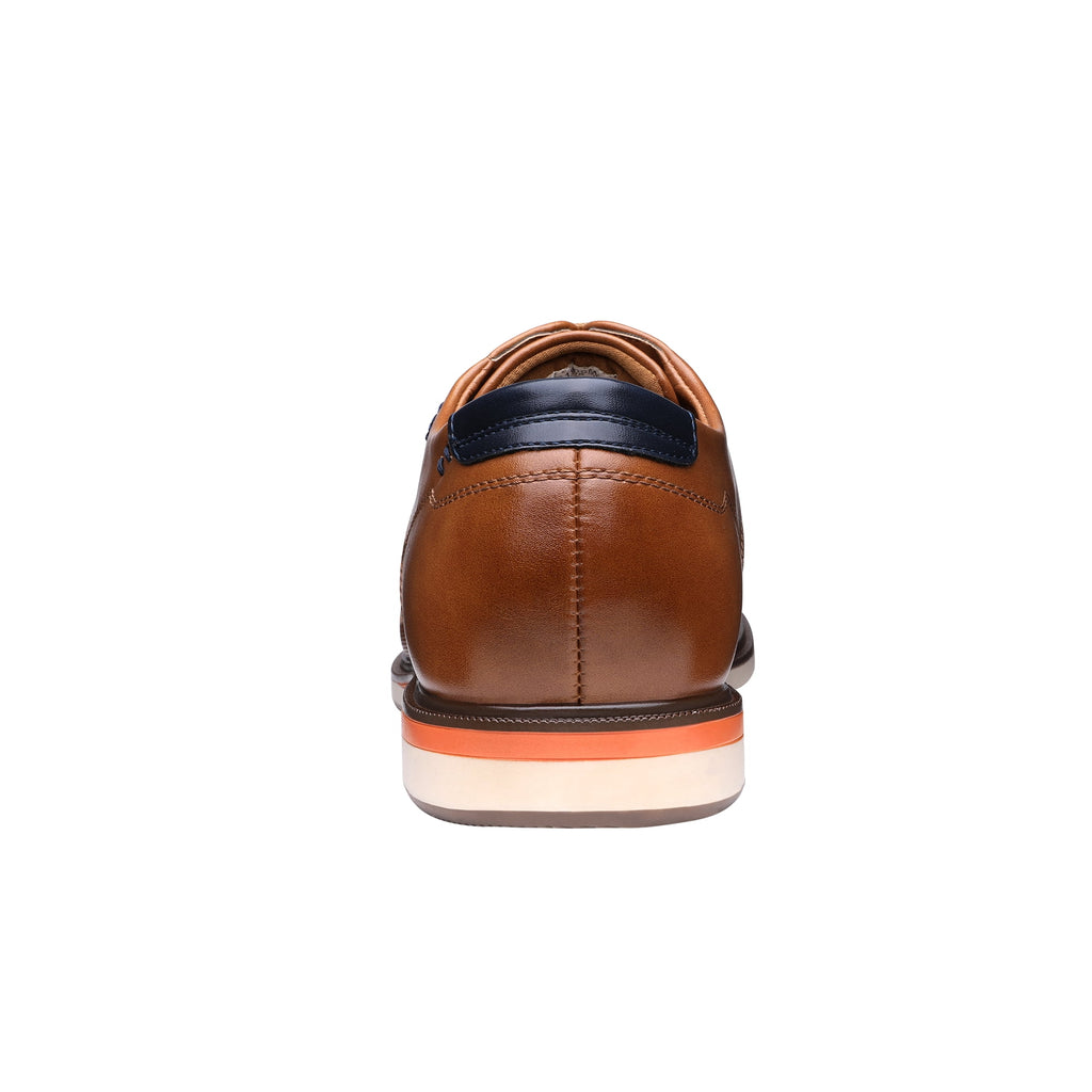 Bruno Marc Mens Casual Shoes Round Toe Classic Lace-up Oxford Shoes Dress Shoes LG19009M BROWN Size 8.5