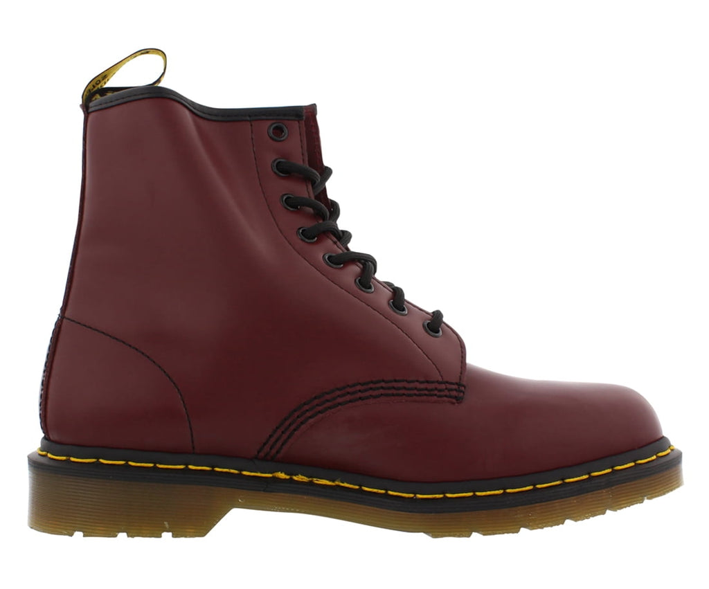 Dr. Martens Unisex 1460Z DMC 8 Lace Up Cherry Red Smooth Leather Boots Shoes Doc