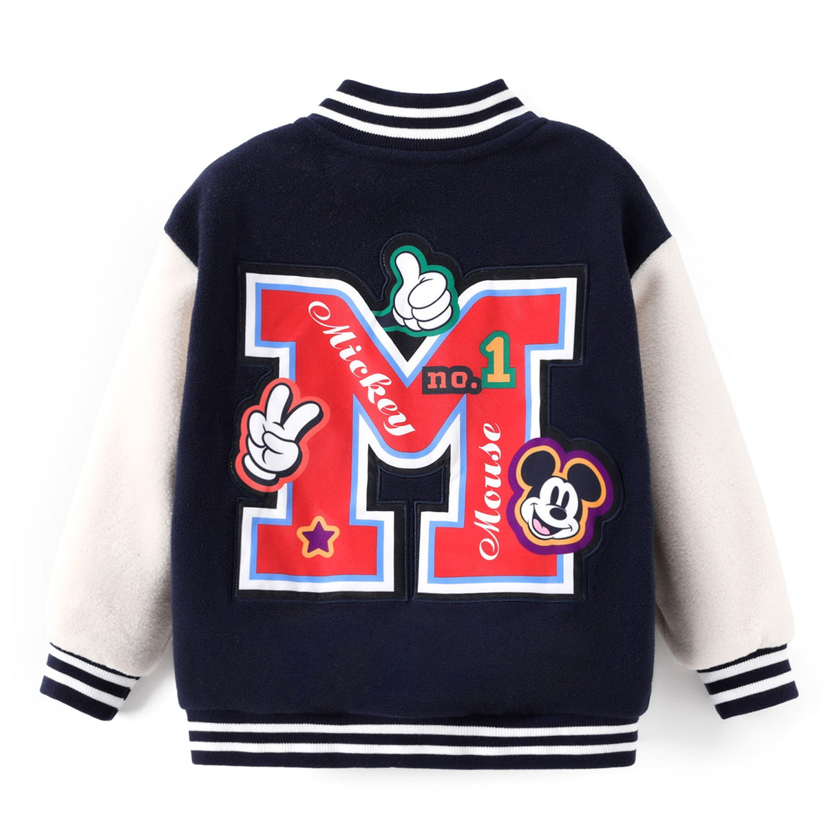 Disney Girls Bomber Jacket Minnie Mouse Colorblock Varsity Lightweight Sweatshirts Gift Fall Spring Sizes 3-10