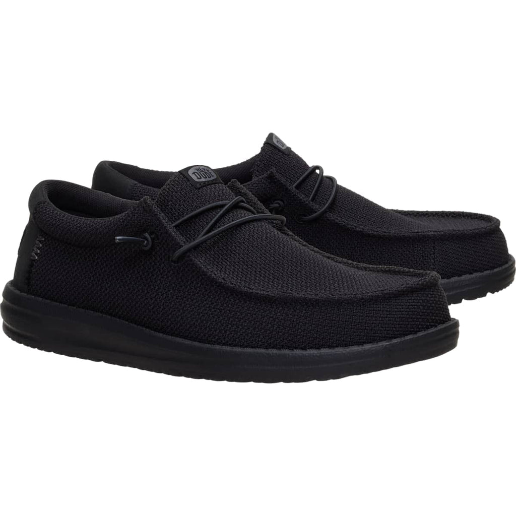 HEYDUDE Men Wally Mesh, Black Mono, 15