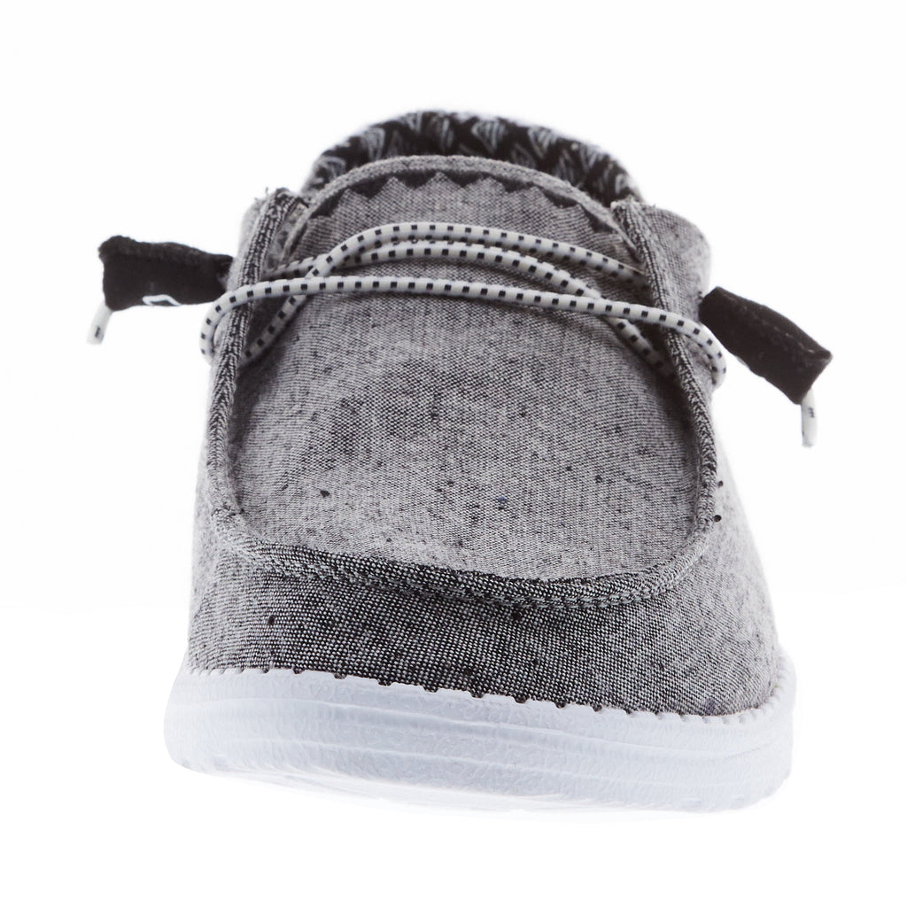 Hey Dude Womens Wendy Woven Onyx Casual 10 M Grey