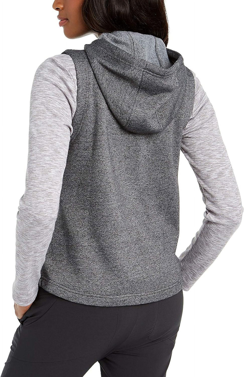 HI-TEC Women's Tarheel Hooded Cold Weather Active Vest, Blackened Pearl, X-Large