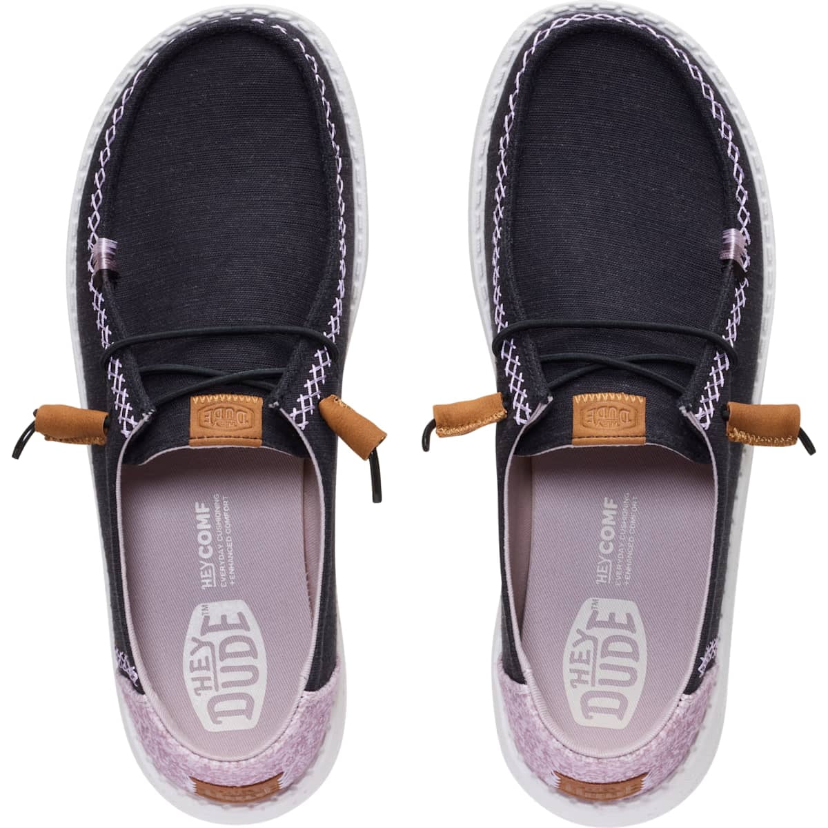 HEYDUDE Women Wendy Boho Butterfly, Black/Purple, 9