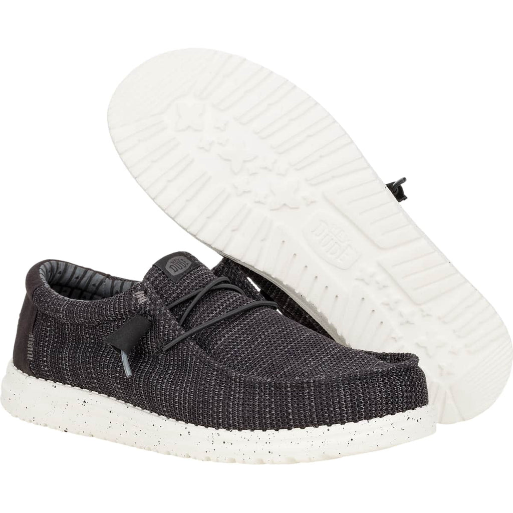 HEYDUDE Men Wally Stretch Sox Wide, Gray, 12