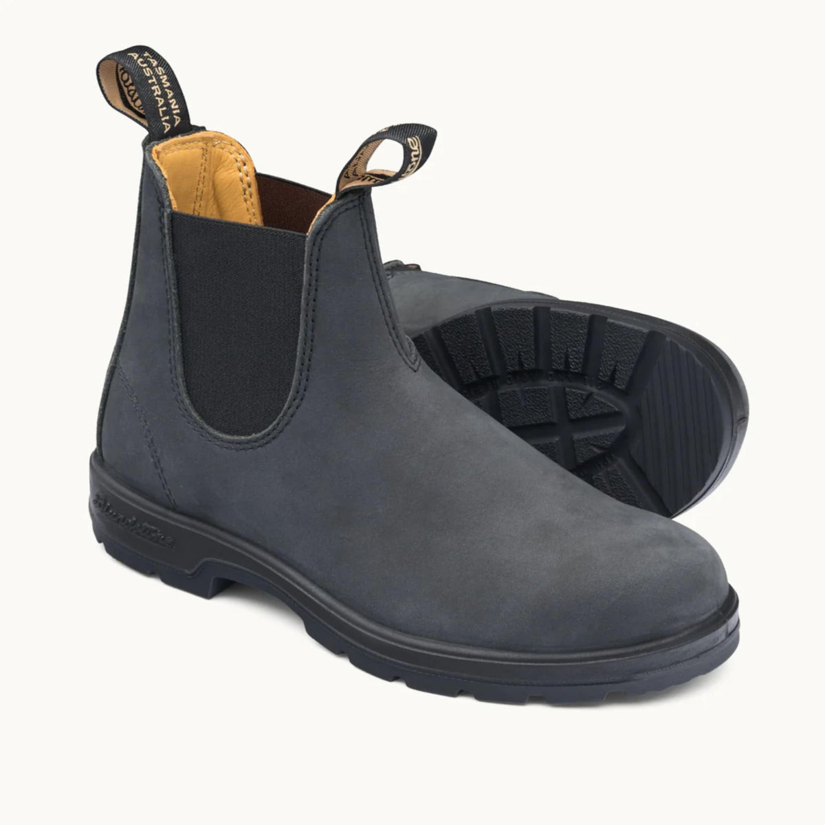 Blundstone 587 Unisex Classic Series Chelsea Boot for Men and Women with Shock Absorption and Premium Water Resistant Leather, Rustic Black, 6 US Men / 8 US Women / 5 AU - AUTHORIZED DEALER