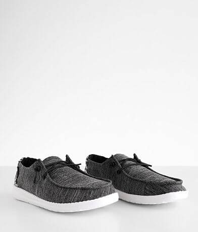 Hey Dude Wendy Linen Leopard Black Grey Shoes